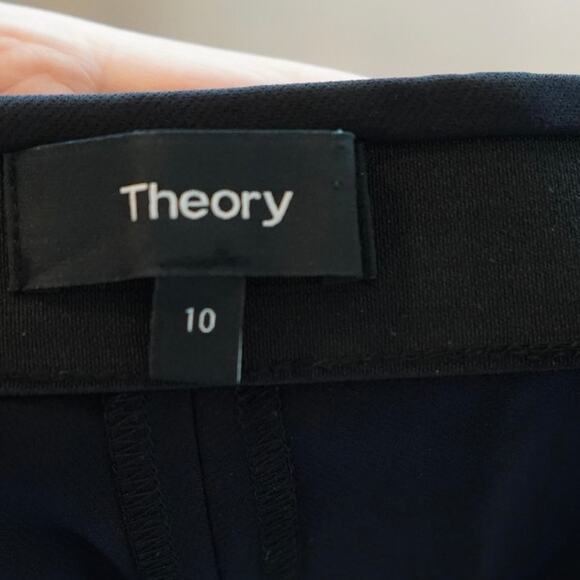 Theory Thaniel Kenneth Approach Stretch Cropped Pants Black Womens Size 10‎ - Picture 6 of 8